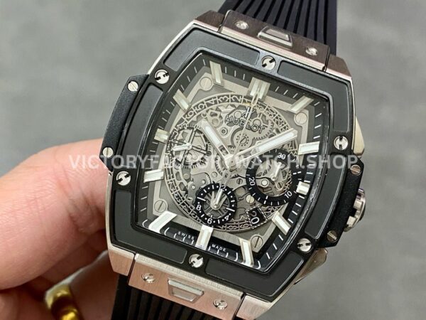 MS Factory Hublot Spirit of Big Bang 642.NM.0170.RX 42mm Titanium Rubber Strap Ceramic Bezel Skeletonized Dial (1) MS Factory Hublot Spirit of Big Bang 642.NM.0170.RX 42mm Titanium Rubber Strap Ceramic Bezel Skeletonized Dial