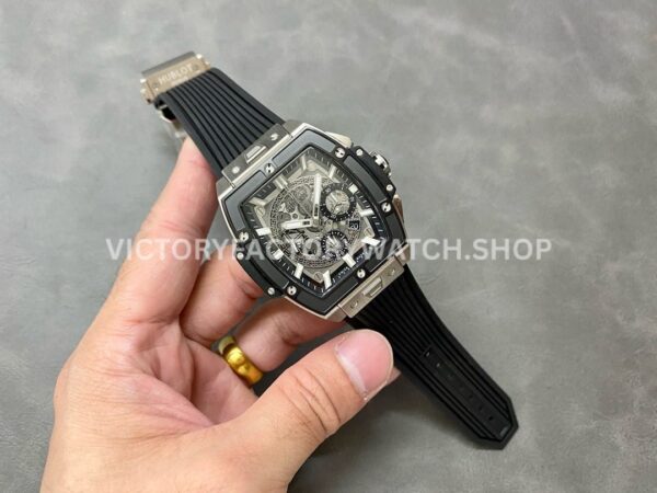 MS Factory Hublot Spirit of Big Bang 642.NM.0170.RX 42mm Titanium Rubber Strap Ceramic Bezel Skeletonized Dial (5) MS Factory Hublot Spirit of Big Bang 642.NM.0170.RX 42mm Titanium Rubber Strap Ceramic Bezel Skeletonized Dial