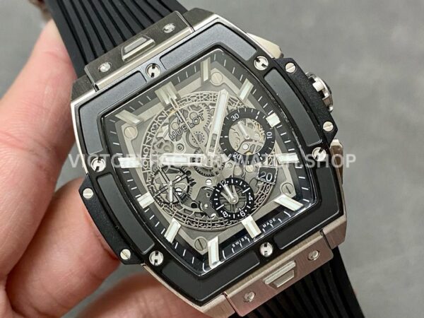 MS Factory Hublot Spirit of Big Bang 642.NM.0170.RX 42mm Titanium Rubber Strap Ceramic Bezel Skeletonized Dial (6) MS Factory Hublot Spirit of Big Bang 642.NM.0170.RX 42mm Titanium Rubber Strap Ceramic Bezel Skeletonized Dial