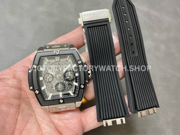MS Factory Hublot Spirit of Big Bang 642.NM.0170.RX 42mm Titanium Rubber Strap Ceramic Bezel Skeletonized Dial (9) MS Factory Hublot Spirit of Big Bang 642.NM.0170.RX 42mm Titanium Rubber Strap Ceramic Bezel Skeletonized Dial
