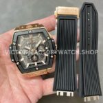 MS Factory Hublot Spirit of Big Bang 642.OM.0180.RX 42mm Rose Gold Rubber Strap Ceramic Bezel Skeletonized Dial (6) MS Factory Hublot Spirit of Big Bang 642.OM.0180.RX 42mm Rose Gold Rubber Strap Ceramic Bezel Skeletonized Dial