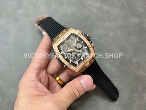MS Factory Hublot Spirit of Big Bang 642.OX.0180.RX 42mm Rose Gold Rubber Strap Rose Gold Bezel Skeletonized Dial (1 MS Factory Hublot Spirit of Big Bang 642.OX.0180.RX 42mm Rose Gold Rubber Strap Rose Gold Bezel Skeletonized Dial