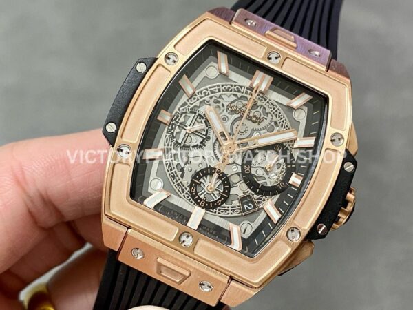 MS Factory Hublot Spirit of Big Bang 642.OX.0180.RX 42mm Rose Gold Rubber Strap Rose Gold Bezel Skeletonized Dial (1) MS Factory Hublot Spirit of Big Bang 642.OX.0180.RX 42mm Rose Gold Rubber Strap Rose Gold Bezel Skeletonized Dial