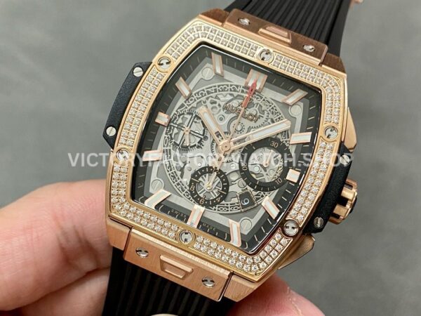 MS Factory Hublot Spirit of Big Bang 642.OX.0180.RX.1104 42mm Rose Gold Rubber Strap Diamond Bezel Skeletoniz ( (8) MS Factory Hublot Spirit of Big Bang 642.OX.0180.RX.1104 42mm Rose Gold Rubber Strap Diamond Bezel Skeletonized Dial