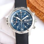 N1 Factory IWC Aquatimer Chronograph IW376805 44mm Steel Rubber Strap Blue Dial (3) N1 Factory IWC Aquatimer Chronograph IW376805 blue dial rubber strap