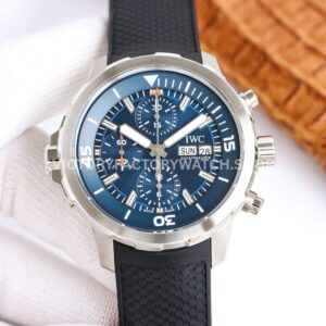 N1 Factory IWC Aquatimer Chronograph IW376805 44mm Steel Rubber Strap Blue Dial (3) N1 Factory IWC Aquatimer Chronograph IW376805 blue dial rubber strap