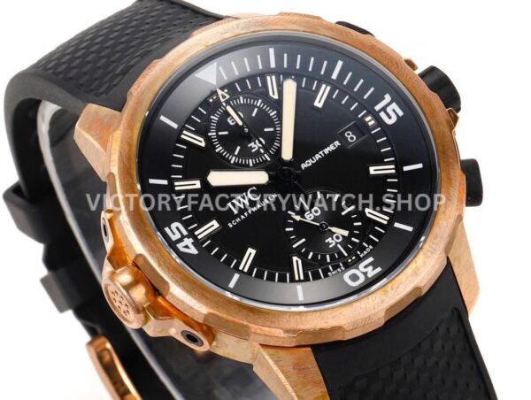 N1 Factory IWC Aquatimer Chronograph IW379503 44mm Bronze Rubber Strap Black Dial (5) N1 Factory IWC Aquatimer Chronograph IW379503 44mm Bronze Rubber Strap Black Dial