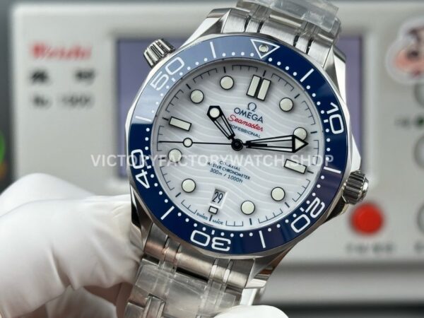 OR Factory Omega Seamaster Diver 300M 210.30.42.20.04.001 42mm Full Steel Black Ceramic Bezel White Dial