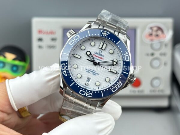 OR Factory Omega Seamaster Diver 300M 210.30.42.20.04.001 42mm Full Steel Black Ceramic Bezel White Dial