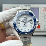 OR Factory Omega Seamaster black ceramic bezel white dial