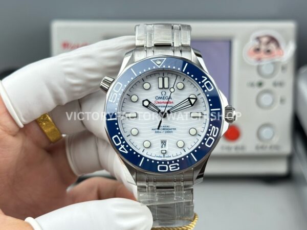 OR Factory Omega Seamaster black ceramic bezel white dial