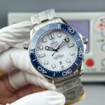 OR Factory Omega Seamaster Diver 300M 210.30.42.20.04.002 42mm Full Steel Blue Ceramic Bezel White Dial