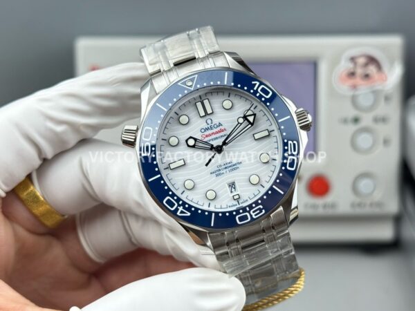 OR Factory Omega Seamaster Diver 300M 210.30.42.20.04.002 42mm Full Steel Blue Ceramic Bezel White Dial