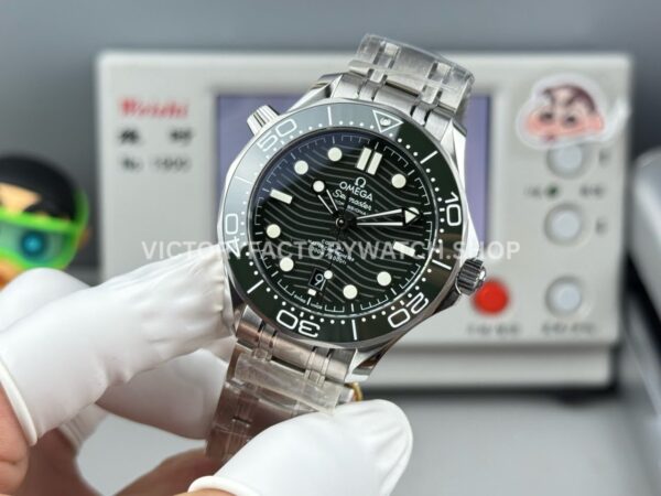 OR Factory Omega Seamaster Diver 300M 210.30.42.20.10.001 42mm Full Steel Green Dial