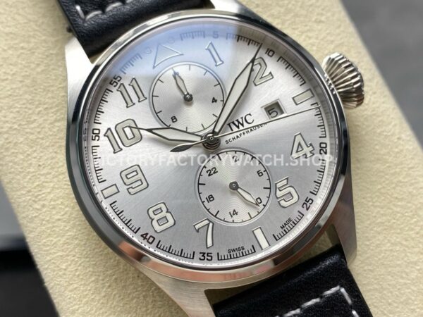 TW Factory IWC Big Pilot 46mm Leather Strap Arabic Numerals Silvery White Dial (1) TW Factory IWC Big Pilot 46mm Leather Strap Arabic Numerals Silvery White Dial