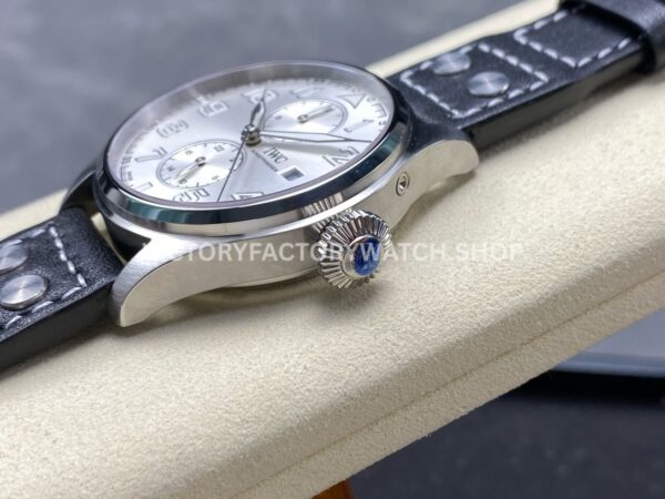 TW Factory IWC Big Pilot 46mm Leather Strap Arabic Numerals Silvery White Dial (8) TW Factory IWC Big Pilot 46mm Leather Strap Arabic Numerals Silvery White Dial