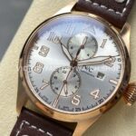 TW Factory IWC Big Pilot 46mm Rose Gold Leather Strap Arabic Numerals Silver Dial (2) TW Factory IWC Big Pilot 46mm Rose Gold Leather Strap Arabic Numerals Silver Dial
