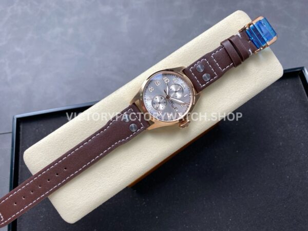 TW Factory IWC Big Pilot 46mm Rose Gold Leather Strap Arabic Numerals Silver Dial (3) TW Factory IWC Big Pilot 46mm Rose Gold Leather Strap Arabic Numerals Silver Dial