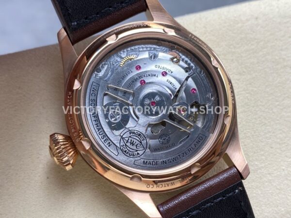 TW Factory IWC Big Pilot 46mm Rose Gold Leather Strap Arabic Numerals Silver Dial (6) TW Factory IWC Big Pilot 46mm Rose Gold Leather Strap Arabic Numerals Silver Dial