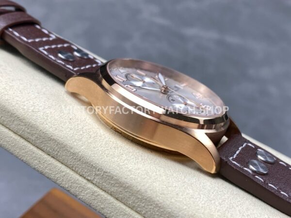 TW Factory IWC Big Pilot 46mm Rose Gold Leather Strap Arabic Numerals Silver Dial (7) TW Factory IWC Big Pilot 46mm Rose Gold Leather Strap Arabic Numerals Silver Dial