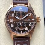 TW Factory IWC Big Pilot IW515204 46mm Leather Strap Arabic Numerals Brown Dial (2) TW Factory IWC Big Pilot IW515204 brown dial leather strap