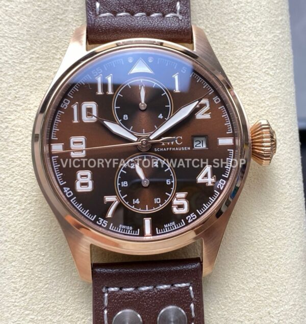 TW Factory IWC Big Pilot IW515204 46mm Leather Strap Arabic Numerals Brown Dial (2) TW Factory IWC Big Pilot IW515204 brown dial leather strap