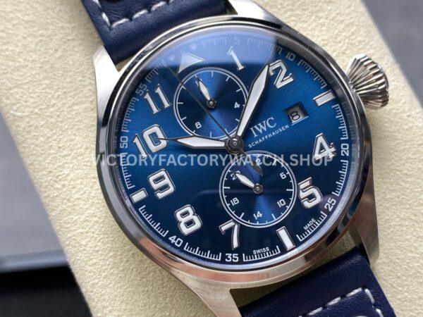 TW Factory IWC Le Petit Prince Monopusher Big Edition IW515202 46mm Leather Strap Arabic Numerals Blue Dial (1) TW Factory IWC Le Petit Prince Monopusher Big Edition IW515202 46mm Leather Strap Arabic Numerals Blue Dial
