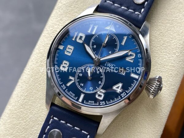 TW Factory IWC Le Petit Prince Monopusher Big Edition IW515202 46mm Leather Strap Arabic Numerals Blue Dial (2) TW Factory IWC Le Petit Prince Monopusher Big Edition IW515202 46mm Leather Strap Arabic Numerals Blue Dial