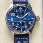 TW Factory IWC Le Petit Prince Monopusher Big Edition IW515202 46mm Leather Strap Arabic Numerals Blue Dial (3) TW Factory IWC Le Petit Prince Monopusher IW515202 blue dial leather strap