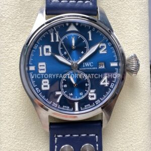 TW Factory IWC Le Petit Prince Monopusher Big Edition IW515202 46mm Leather Strap Arabic Numerals Blue Dial (3) TW Factory IWC Le Petit Prince Monopusher IW515202 blue dial leather strap