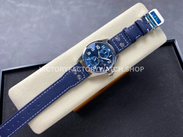TW Factory IWC Le Petit Prince Monopusher Big Edition IW515202 46mm Leather Strap Arabic Numerals Blue Dial (6) TW Factory IWC Le Petit Prince Monopusher Big Edition IW515202 46mm Leather Strap Arabic Numerals Blue Dial