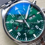 TW Factory IWC Pilot Chronograph IW377726 43mm Full Steel Arabic Numerals Green Dial (8) TW Factory IWC Pilot Chronograph IW377726 43mm Full Steel Arabic Numerals Green Dial