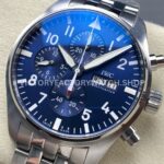 TW Factory IWC Pilot Chronograph IW378004 43mm Full Steel Arabic Numerals Blue Dial (9) TW Factory IWC Pilot Chronograph IW378004 43mm Full Steel Arabic Numerals Blue Dial