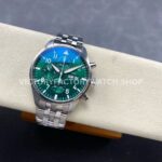 TW Factory IWC Pilot Chronograph IW378006 43mm Full Steel Arabic Numerals Green Dial (2) TW Factory IWC Pilot Chronograph IW378006 43mm Full Steel Arabic Numerals Green Dial