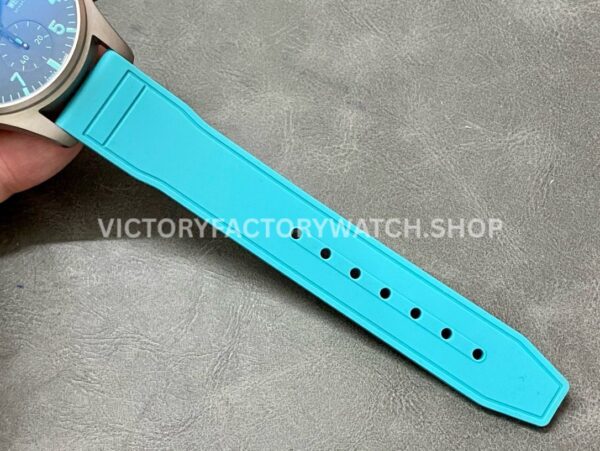 TW Factory IWC Pilot Chronograph IW388108 41mm Titanium Rubber Strap Blue Arabic Numerals Black Dial (1) TW Factory IWC Pilot Chronograph IW388108 41mm Titanium Rubber Strap Arabic Numerals Black Dial
