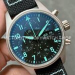 TW Factory IWC Pilot Chronograph IW388108 41mm Titanium Textile Strap Blue Arabic Numerals Black Dial (3) TW Factory IWC Pilot Chronograph IW388108 41mm Titanium Textile Strap Blue Arabic Numerals Black Dial