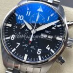 TW Factory IWC Pilot Chronograph IW388113 43mm Full Steel Arabic Numerals Black Dial (1) TW Factory IWC Pilot Chronograph IW388113 43mm Full Steel Arabic Numerals Black Dial