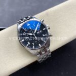 TW Factory IWC Pilot Chronograph IW388113 43mm Full Steel Arabic Numerals Black Dial (2) TW Factory IWC Pilot Chronograph IW388113 43mm Full Steel Arabic Numerals Black Dial