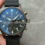 TW Factory IWC Pilot Chronograph Top Gun IW388106 41mm Ceramic Rubber Strap White Arabic Numerals Black D ( (3) TW Factory IWC Pilot Chronograph Top Gun IW388106 titanium rubber strap black dial