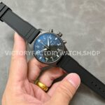 TW Factory IWC Pilot Chronograph Top Gun IW388106 41mm Ceramic Rubber Strap White Arabic Numerals Black D ( (7) TW Factory IWC Pilot Chronograph Top Gun IW388106 41mm Titanium Rubber Strap White Arabic Numerals Black Dial