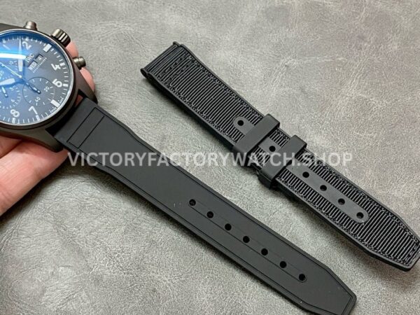 TW Factory IWC Pilot Chronograph Top Gun IW388106 41mm Ceramic Rubber Strap White Arabic Numerals Black D ( (9) TW Factory IWC Pilot Chronograph Top Gun IW388106 41mm Titanium Rubber Strap White Arabic Numerals Black Dial