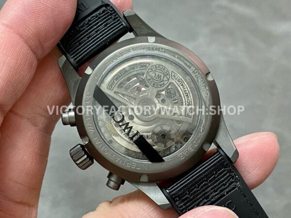 TW Factory IWC Pilot Chronograph Top Gun IW388106 41mm Titanium Textile Strap White Arabic Numerals (3) TW Factory IWC Pilot Chronograph Top Gun IW388106 41mm Titanium Textile Strap White Arabic Numerals Black Dial