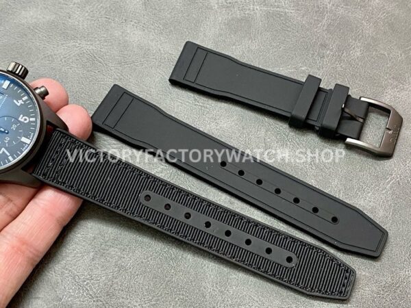 TW Factory IWC Pilot Chronograph Top Gun IW388106 41mm Titanium Textile Strap White Arabic Numerals (5) TW Factory IWC Pilot Chronograph Top Gun IW388106 41mm Titanium Textile Strap White Arabic Numerals Black Dial