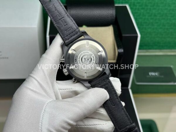 TW Factory IWC Pilot Chronograph Top Gun IW389101 44.5mm Ceramic Textile Strap Arabic Numerals Black Dia (10) TW Factory IWC Pilot Chronograph Top Gun IW389101 44.5mm Ceramic Textile Strap Arabic Numerals Black Dial
