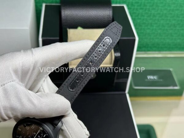 TW Factory IWC Pilot Chronograph Top Gun IW389101 44.5mm Ceramic Textile Strap Arabic Numerals Black Dia (6) TW Factory IWC Pilot Chronograph Top Gun IW389101 44.5mm Ceramic Textile Strap Arabic Numerals Black Dial
