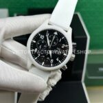 TW Factory IWC Pilot Chronograph Top Gun IW389105 44.5mm Ceramic White Rubber Strap Arabic Numerals (7) TW Factory IWC Pilot Chronograph Top Gun IW389105 44.5mm Ceramic White Rubber Strap Arabic Numerals Black Dial