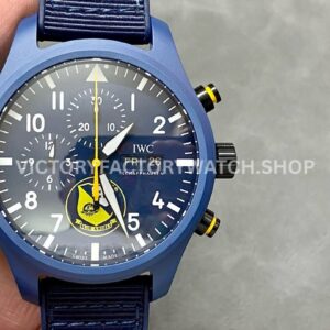 TW Factory IWC Pilot Chronograph Top Gun IW389109 44.5mm Ceramic Blue Rubber Strap Arabic Numerals Blu (4) TW Factory IWC Top Gun IW389109 blue dial blue rubber strap