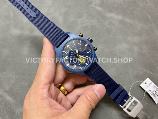 TW Factory IWC Pilot Chronograph Top Gun IW389109 44.5mm Ceramic Blue Rubber Strap Arabic Numerals Blu TW Factory IWC Pilot Chronograph Top Gun IW389109 44.5mm Ceramic Blue Rubber Strap Arabic Numerals Blue Dial
