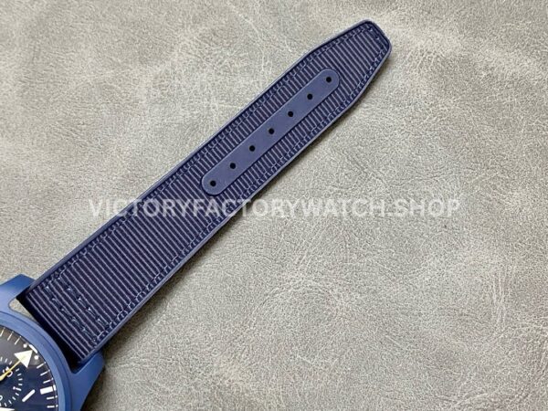 TW Factory IWC Pilot Chronograph Top Gun IW389109 44.5mm Ceramic Blue Rubber Strap Arabic Numerals Blu (9) TW Factory IWC Pilot Chronograph Top Gun IW389109 44.5mm Ceramic Blue Rubber Strap Arabic Numerals Blue Dial