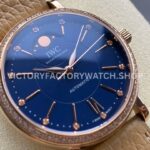 TW Factory IWC Portofino Midsize Automatic Moonphase IW459006 37.1mm Rose Gold Leather Strap Blue Dial (1) TW Factory IWC Portofino Midsize Automatic Moonphase IW459006 37.1mm Rose Gold Leather Strap Blue Dial